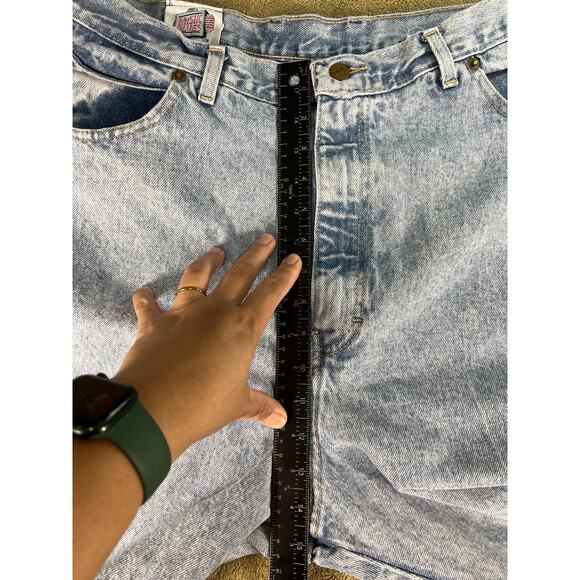 Vintage, Mystic Blues, Women's Acid Wash, Baggy Jeans from 1980s Size: 36 or 22W - Picture 5 of 11